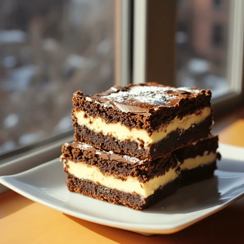 Lactose free cheese brownies with a luscious chocolate swirl.