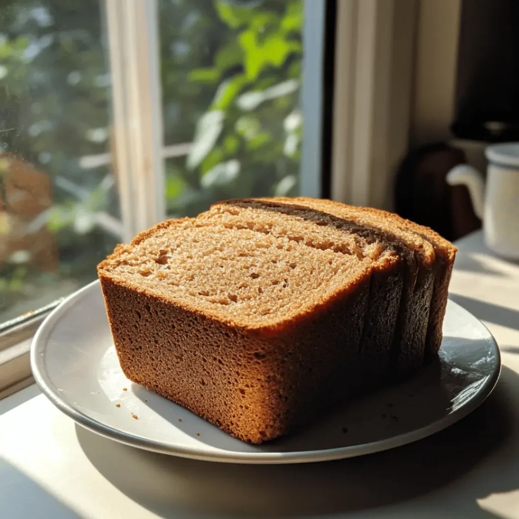 Freshly sliced UK High Protein Bread on a plate by a sunny window